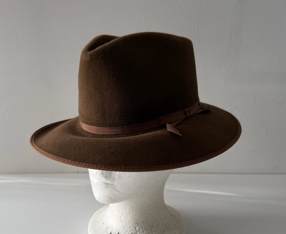 Vintage Royal Stetson Stratoliner Fedora Hat Brown Size 6 7/8 Excellent